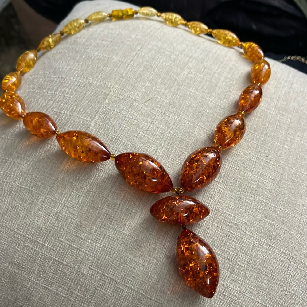 Vintage Amber bead necklace